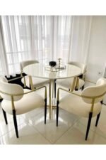 Atlas Hanzade ( 1 ADET ) Lüks Metal Gold CAFE RESTORANT SANDALYESİ OFİS SANDALYESİ - Görsel 5