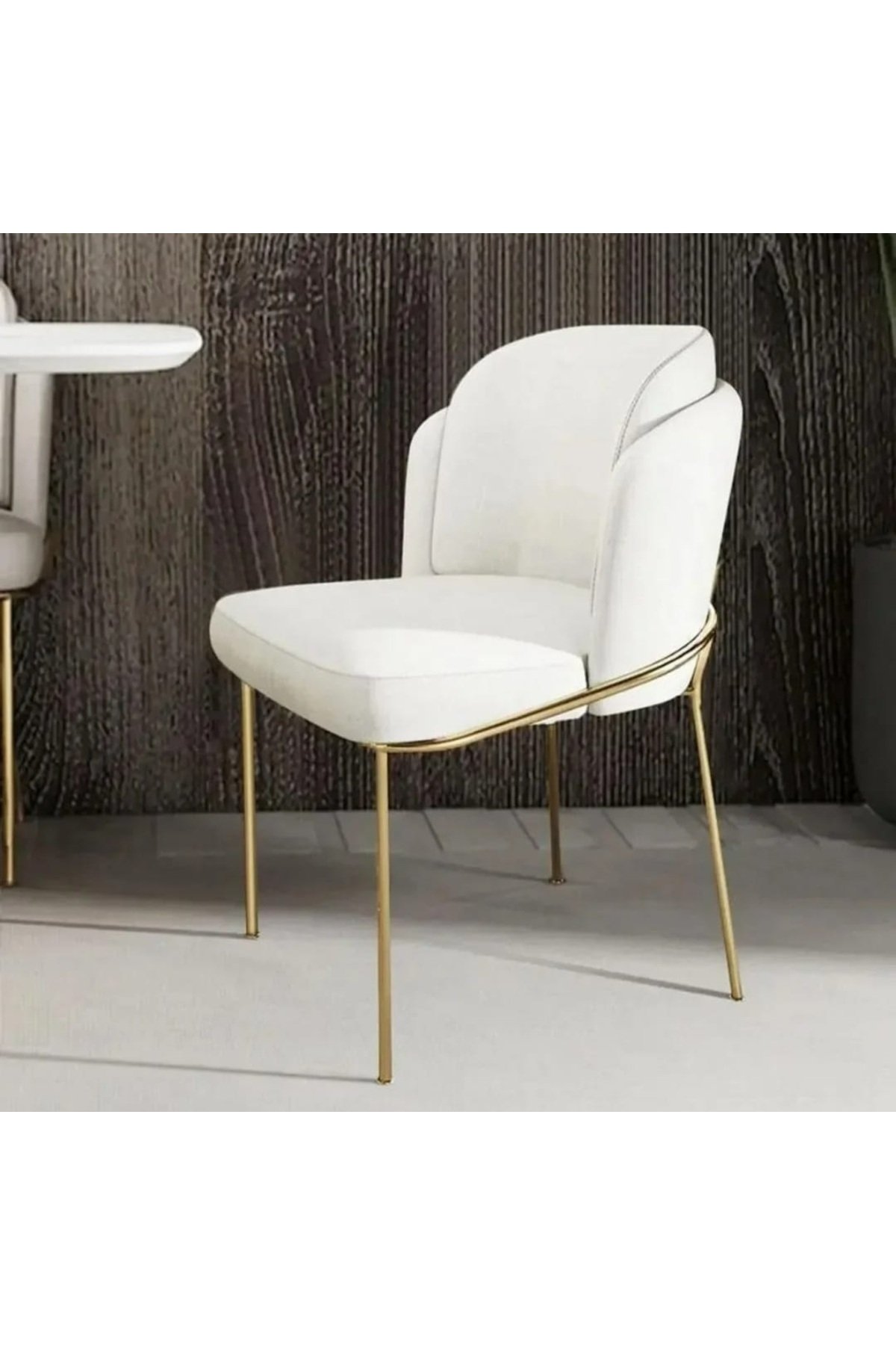 Çift Papel ( 1 adet ) Gold krom siyah Mutfak Salon Yemek Odası Sandalyesi Baby Face