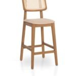 Zion Ahşap Hasırlı Bar Sandalyesi (2 Adet)