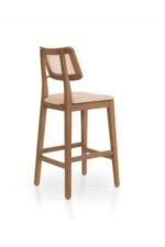 Zion Ahşap Hasırlı Bar Sandalyesi (1'li) - Görsel 2