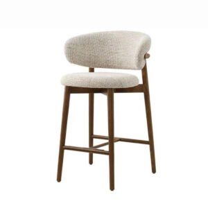 (1 ADET) Ahşap BAR SANDALYESİ - Ahşap Ada Mutfak Sandalyesi