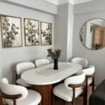 Bohem Ahşap Masa Seti 6 Kişilik