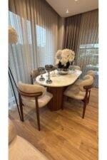 6'LI AHŞAP BOHEM MASA TAKIMI - Görsel 2