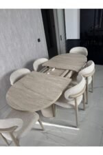 Bohem Metal Ayak Masa Seti 6 Kişilik - Görsel 3