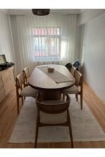 Ceviz Bohem Masa Seti 6 Kişilik - Görsel 3