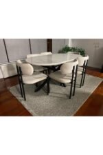 Metal Ayaklı Bohem Masa Seti 6 Kişilik