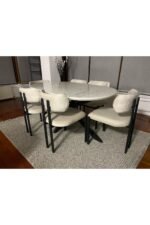 Metal Ayaklı Bohem Masa Seti 6 Kişilik - Görsel 4