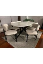 Metal Ayaklı Bohem Masa Seti 6 Kişilik - Görsel 7