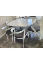 Bohem Masa Takımı Ahşap Masa Takımı 6 Kişilik Masa Sandalye Takımı İskandinav Takım - Görsel 3