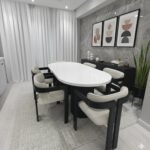 Bohem Masa Takımı Ahşap Masa Takımı 6 Kişilik Masa Sandalye Takımı İskandinav Takım