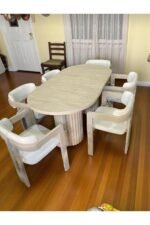 Bohem Masa Takımı Ahşap Masa Takımı 6 Kişilik Masa Sandalye Takımı İskandinav Takım - Görsel 2