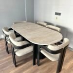 Bohem Masa Takımı Ahşap Masa Takımı 6 Kişilik Masa Sandalye Takımı İskandinav Takım