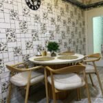 Bohem Yuvarlak Masa Seti 4 Kişilik – Doğal Ahşap