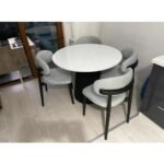 Bohem Yuvarlak Masa Seti 4 Kişilik – Antrasit