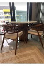 Bohem Yuvarlak Masa Seti 4 Kişilik – Premium - Görsel 2