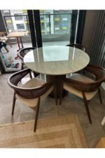 Bohem Yuvarlak Masa Seti 4 Kişilik – Premium - Görsel 3