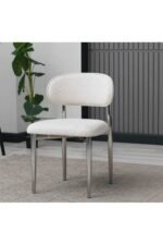 Teddy Ofis Sandalyesi Krom Gümüş 2’li