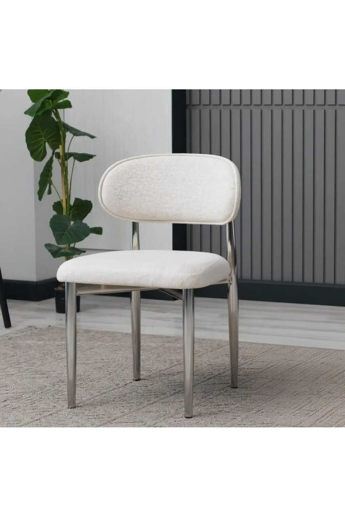 MUTFAK SANDALYESİ KROM GÜMÜŞ (1 ADET) CAFE RESTORANT SANDALYESİ OFİS SANDALYESİ TEDDY SANDALYESİ