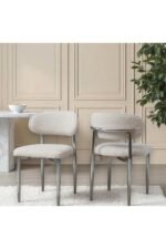 Teddy Ofis Sandalyesi Krom Gümüş 2’li - Görsel 2