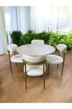 İskandinav Masa Seti 4 Sandalyeli 110 cm - Görsel 2