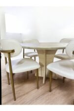 İskandinav Masa Seti 4 Sandalyeli 110 cm - Görsel 3