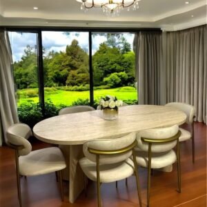 Metal İskandinav Masa Ve Sandalye Takımı