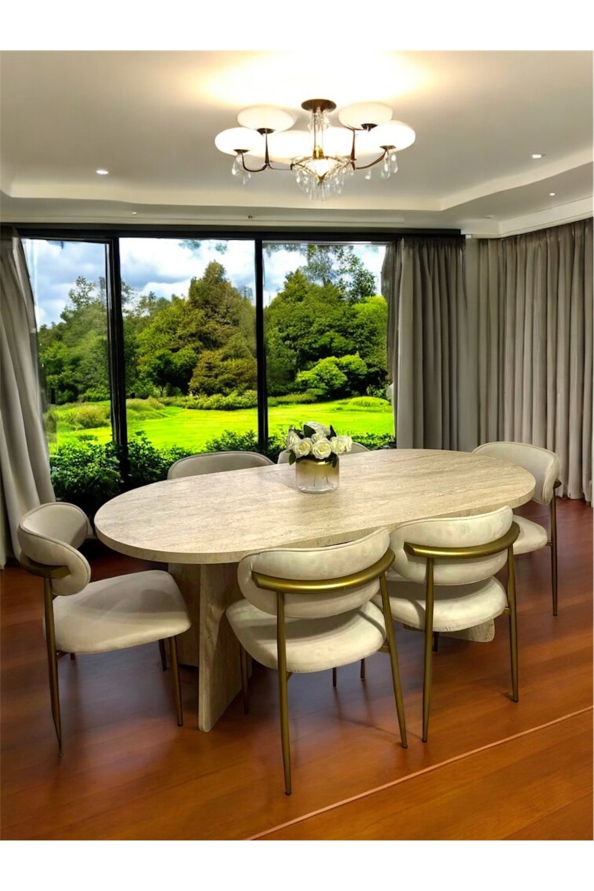 Metal İskandinav Masa Ve Sandalye Takımı