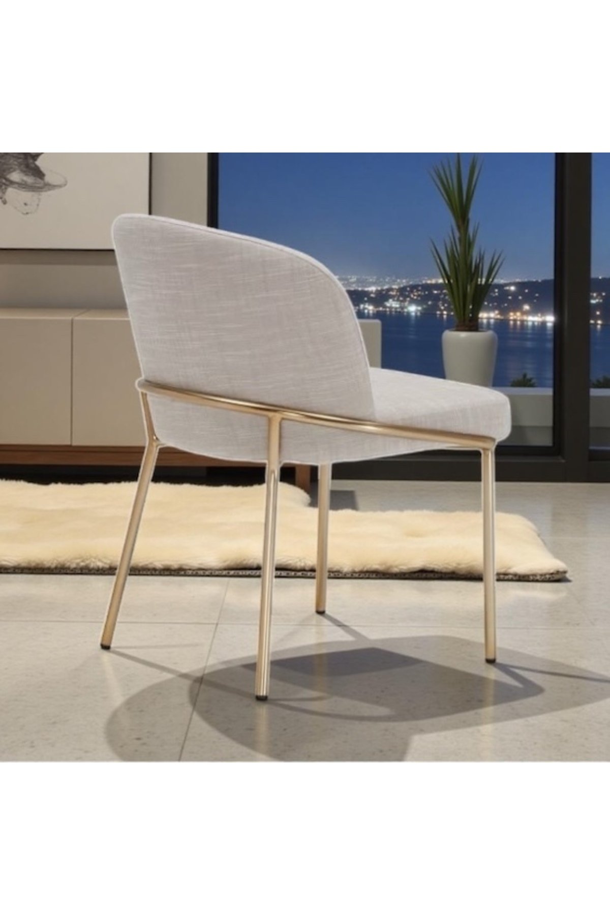 Çift Papel Metal Ayaklı Sandalye