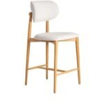 (1 ADET) Ahşap BAR SANDALYESİ - Ahşap Ada Mutfak Sandalyesi