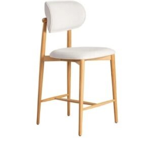 (1 ADET) Ahşap BAR SANDALYESİ - Ahşap Ada Mutfak Sandalyesi