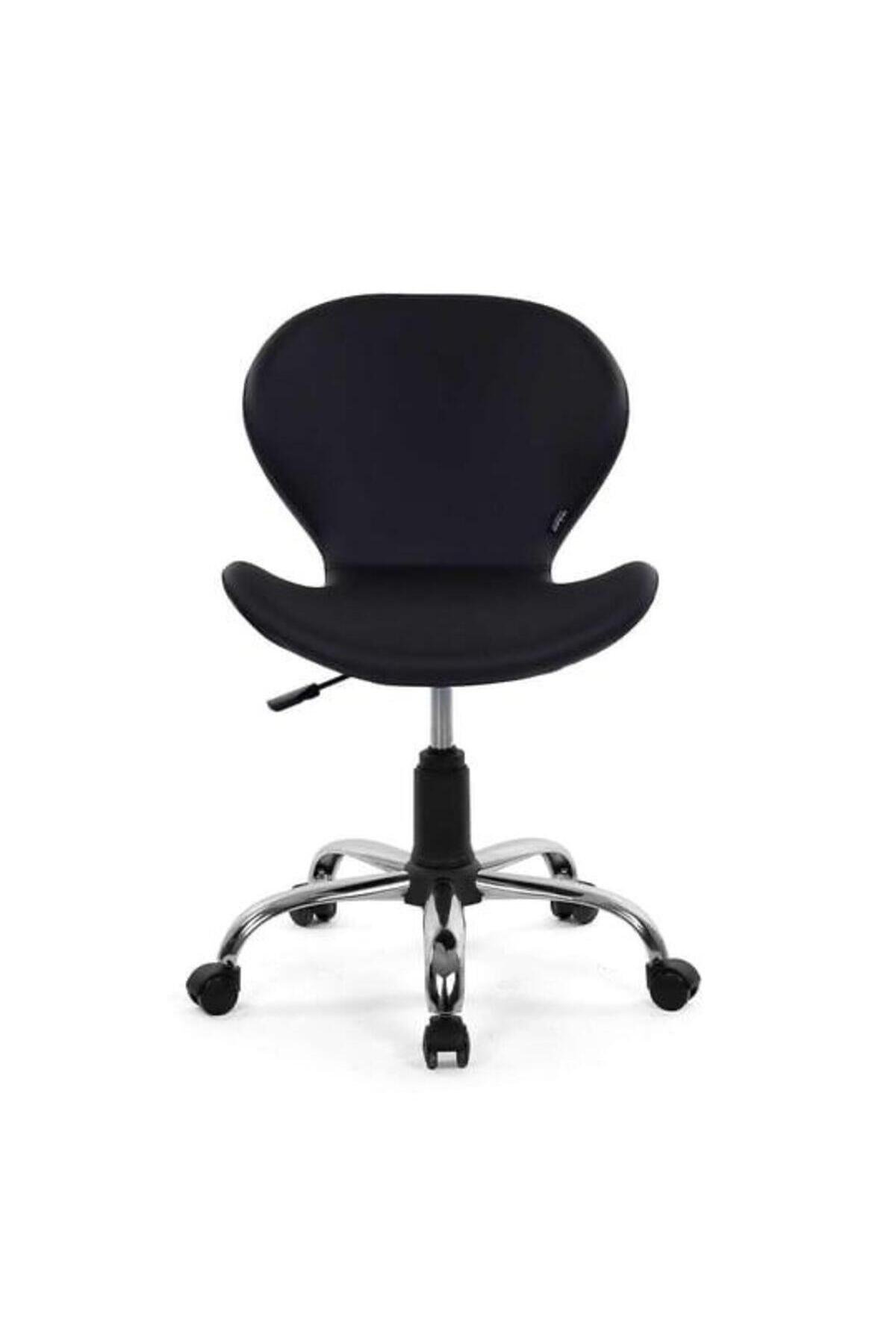 Ofis Ders Çalışma Çok Amaçlı Poliüretan Krom Ayaklı Ergonomik 360 Derece Sandalye