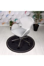 Ofis Ders Çalışma Çok Amaçlı Poliüretan Krom Ayaklı Ergonomik 360 Derece Sandalye - Görsel 3