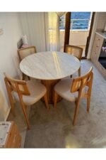 Bohem Yuvarlak Masa Seti Zion Hasırlı 4 Kişilik - Görsel 6