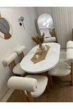 Tombak Ahşap Masa Seti 6 Kişilik (90x170) - Görsel 3