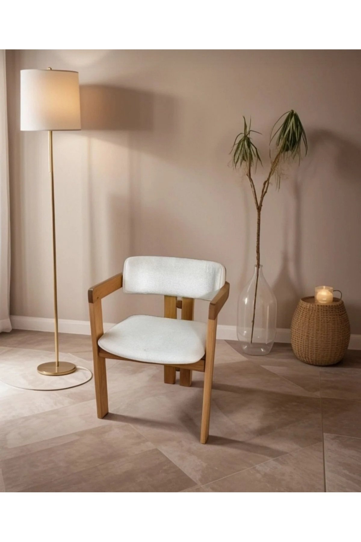 Bohem Ahşap T Sandalye Yemek Ve Mutfak Masası Sandalyesi