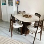 Bohem Yuvarlak Masa Seti Zion Sandalyeli 4 Kişilik