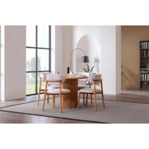 Ahşap Polo Bohem 4 Kişilik Mutfak Masa Sandalye Takımı