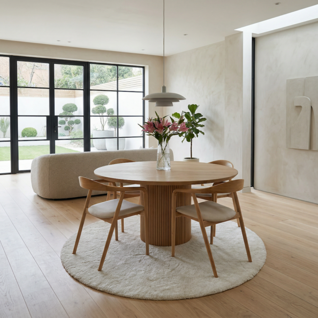 Norte Nordik Ahşap Mutfak Masa Sandalye Takımı