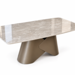 MONOBLOK METAL AYAK LATTE PORSELEN MASA 90x190 İTALYAN KESİM